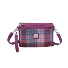 Carica l'immagine nel visualizzatore di Gallery, Borsa a tracolla stile Harris Tweed fucsia
