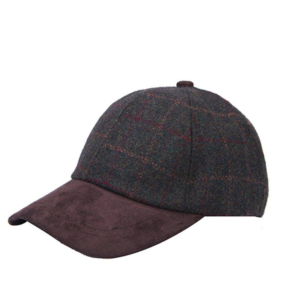 Berretto da baseball in pelle scamosciata: Green Box Check