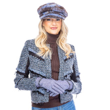 Carica l&#39;immagine nel visualizzatore di Gallery, Cappello da donna Coco Tweed Newsboy: Blue Coco Tweed
