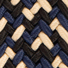 Carica l&#39;immagine nel visualizzatore di Gallery, Cintura Heritage Braid: Navy Black Cream Mix
