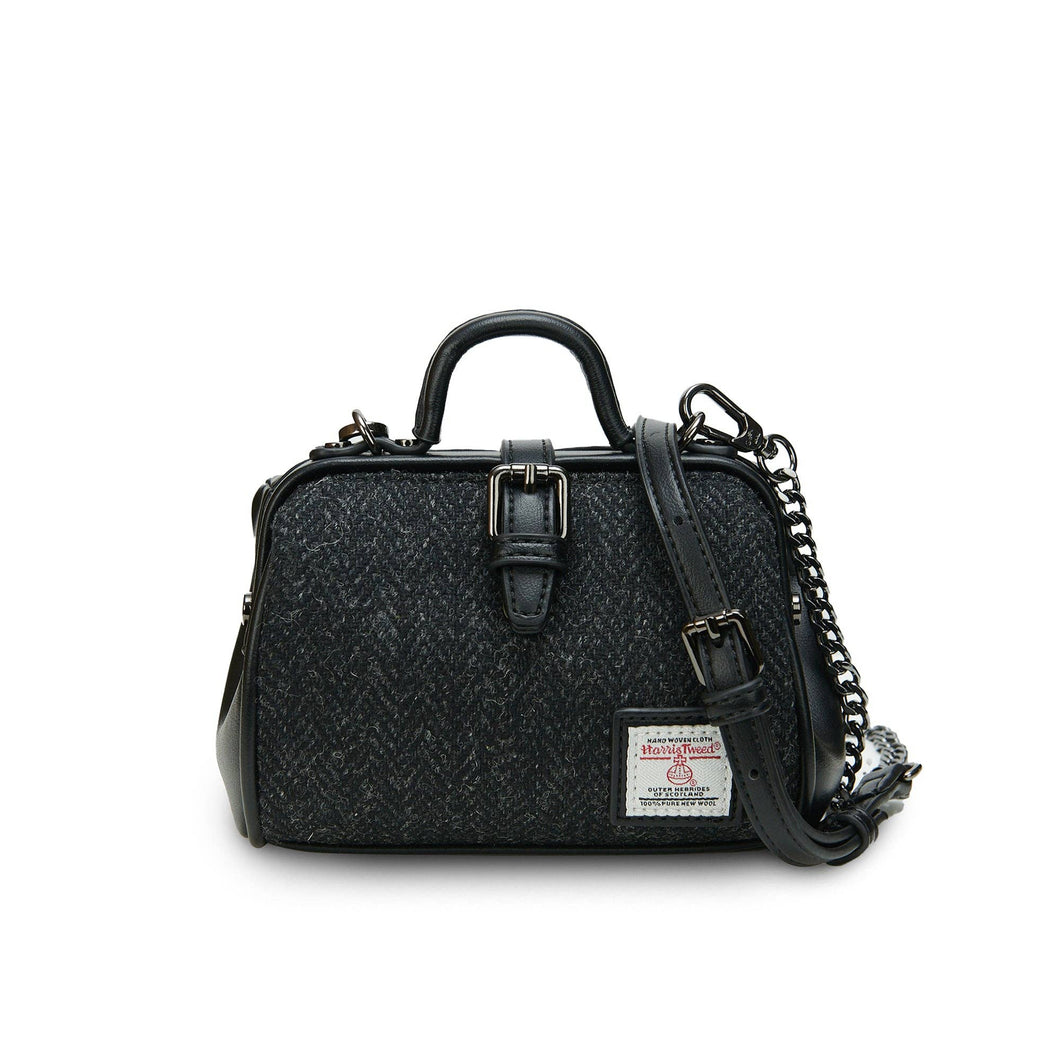 La borsa Mini Doctor: Black Herringbone