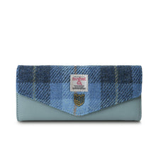 Carica l'immagine nel visualizzatore di Gallery, Portafoglio grande con chiusura a scatto: Purple Tartan

