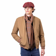 Carica l&#39;immagine nel visualizzatore di Gallery, Sciarpa in lana con motivo tartan: Navy / Grey
