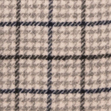Carica l&#39;immagine nel visualizzatore di Gallery, Sciarpa in lana con motivo tartan: Navy / Grey
