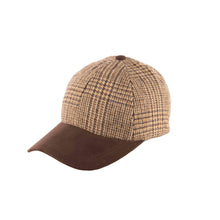 Carica l'immagine nel visualizzatore di Gallery, Berretto da baseball in pelle scamosciata: Green Herringbone
