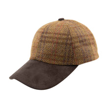 Carica l'immagine nel visualizzatore di Gallery, Berretto da baseball in pelle scamosciata: Green Herringbone
