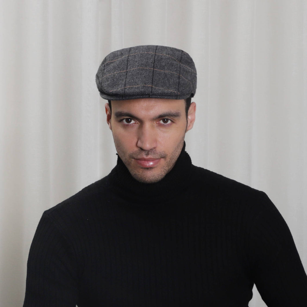 Cappello Tradizionale in Tweed HAT-007L Grigio Grande