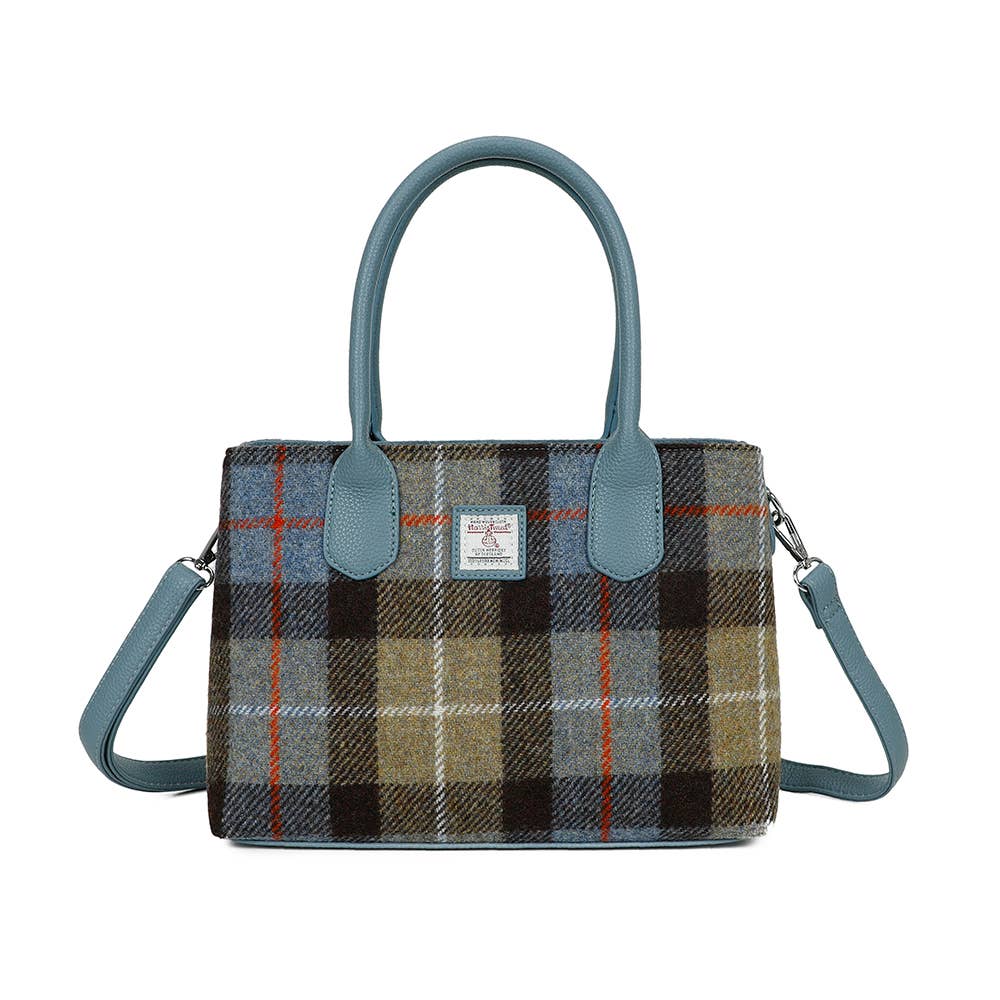 Borsa a mano in Harris Tweed Tartan Buchanan 166