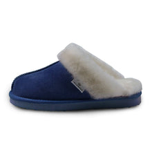 Carica l'immagine nel visualizzatore di Gallery, Pantofole classiche da donna in pelle di pecora: Navy / M
