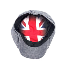 Carica l&#39;immagine nel visualizzatore di Gallery, Berretto Cappello leggero in lino a spina di pesce Carlyle: Blue
