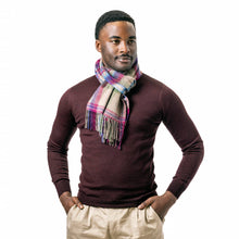 Carica l&#39;immagine nel visualizzatore di Gallery, Sciarpa tartan in pura lana: Camel Rose
