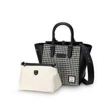 Carica l'immagine nel visualizzatore di Gallery, Borsa The Medium Caillie: Black and Grey Herringbone
