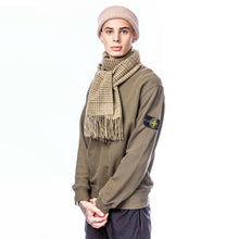 Carica l&#39;immagine nel visualizzatore di Gallery, SCIARPA 100% LANA D’AGNELLO – LAMBSWOOL Principe di Galles: Green
