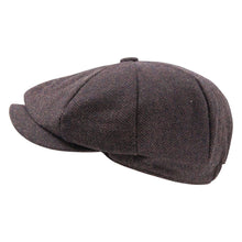 Carica l&#39;immagine nel visualizzatore di Gallery, Cappello Gatsby a Spina di Pesce Carlyle: Denim Herringbone
