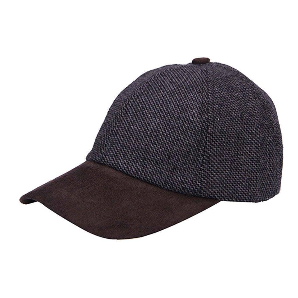 Berretto da baseball in pelle scamosciata: Grey Twill