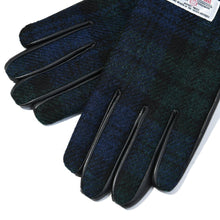 Carica l'immagine nel visualizzatore di Gallery, Guanti Harris Tweed® da uomo: Black-Grey Herringbone / L
