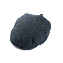 Carica l&#39;immagine nel visualizzatore di Gallery, Cappello Tweed Blu Spina di Pesce Extra Large HAT-004XL
