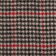 Carica l&#39;immagine nel visualizzatore di Gallery, Sciarpa in lana con motivo tartan: Grey / Red
