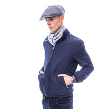 Carica l&#39;immagine nel visualizzatore di Gallery, Cappello Gatsby a Spina di Pesce Carlyle: Denim Herringbone
