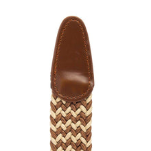 Carica l&#39;immagine nel visualizzatore di Gallery, Cintura Heritage Braid: Navy Black Cream Mix
