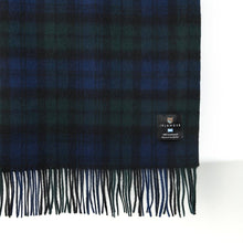 Carica l&#39;immagine nel visualizzatore di Gallery, Magnifica Coperta in lana d&#39;agnello: colore Chestnut and Blue Tartan
