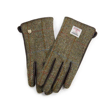 Carica l'immagine nel visualizzatore di Gallery, Guanti Harris Tweed® da donna: Chestnut Herringbone / XL
