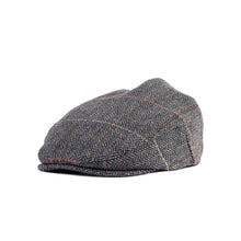 Carica l&#39;immagine nel visualizzatore di Gallery, Berretto piatto classico in tweed: Blue Box Check
