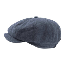 Carica l&#39;immagine nel visualizzatore di Gallery, Berretto Newsboy Carlyle Tweed: Jumbo Herringbone Brown
