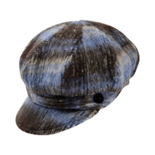 Carica l&#39;immagine nel visualizzatore di Gallery, Cappello da donna Coco Tweed Newsboy: Blue Coco Tweed
