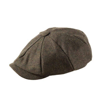 Carica l'immagine nel visualizzatore di Gallery, Berretto Newsboy in tweed a spina di pesce: Dark Navy Herringbone
