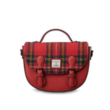 Carica l'immagine nel visualizzatore di Gallery, La borsa in Harris Tweed Mini Cobble: Fuchsia Tartan

