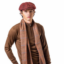 Carica l&#39;immagine nel visualizzatore di Gallery, Sciarpa in lana con motivo tartan: Navy / Grey
