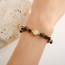 Carica l'immagine nel visualizzatore di Gallery, Bracciale IRB-060C con Tormalina del Tigre Marrone a Pietre Irregolari
