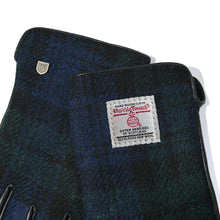 Carica l'immagine nel visualizzatore di Gallery, Guanti Harris Tweed® da uomo: Black-Grey Herringbone / L

