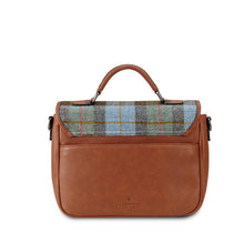 Carica l'immagine nel visualizzatore di Gallery, La Borsa per Mini Laptop in Harris Tweed: Chestnut and Blue Tartan
