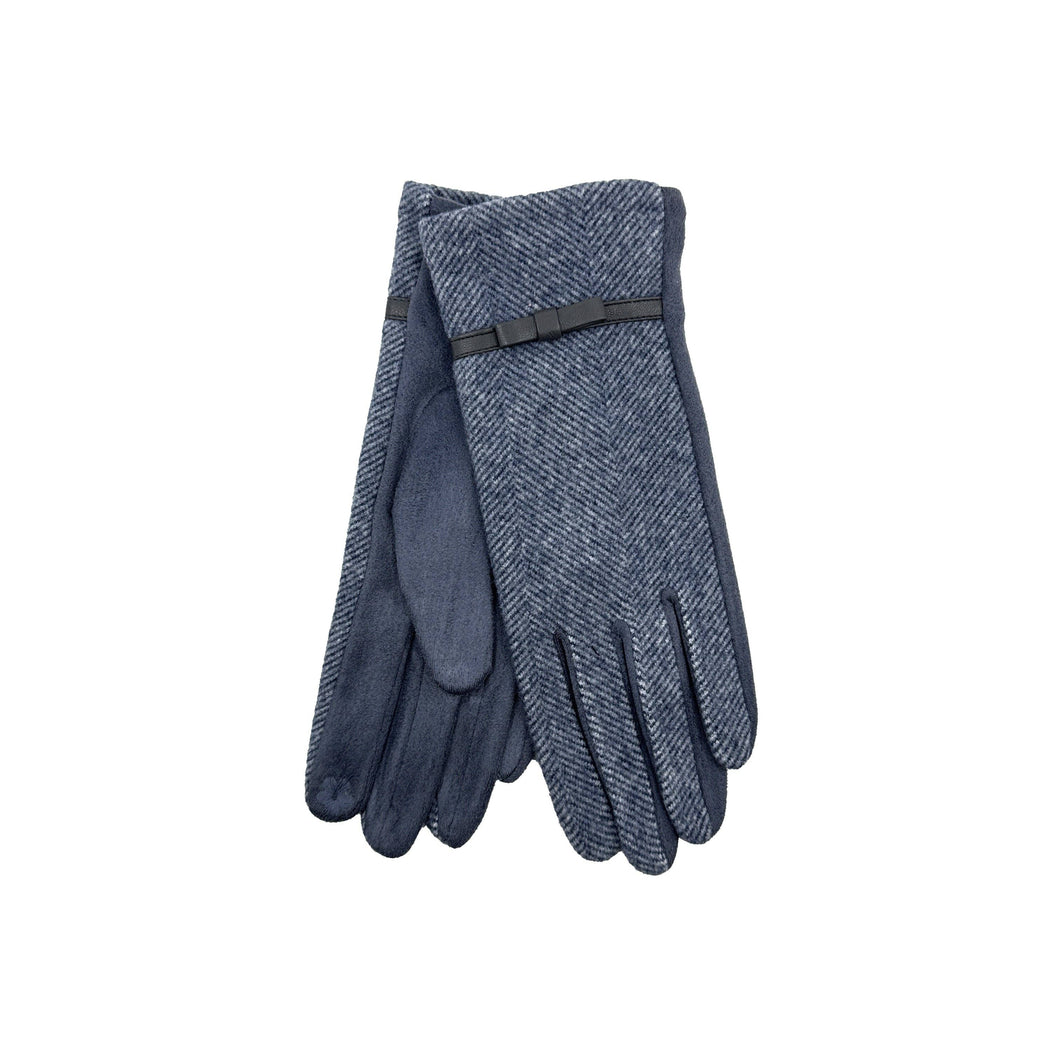 Guanti da donna Heritage a spina di pesce: Navy