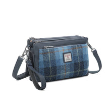Carica l&#39;immagine nel visualizzatore di Gallery, Borsa a tracolla stile Harris Tweed Skye Blue
