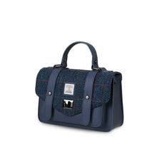 Carica l'immagine nel visualizzatore di Gallery, La Borsa a Tracolla Media in Pelle: Chestnut-Blue Tartan
