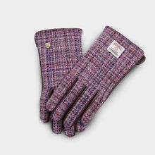 Carica l&#39;immagine nel visualizzatore di Gallery, Guanti Harris Tweed® da donna: Chestnut Blue Tartan / XL
