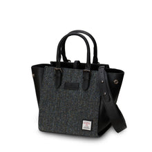 Carica l'immagine nel visualizzatore di Gallery, Borsa The Medium Caillie: Black and Grey Herringbone
