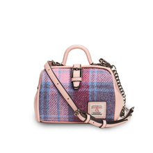 Carica l'immagine nel visualizzatore di Gallery, La borsa Harris Tweed Mini Doctor: Pink Blue Tartan
