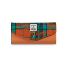 Carica l'immagine nel visualizzatore di Gallery, Portafoglio grande con chiusura a scatto: Purple Tartan

