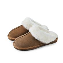 Carica l'immagine nel visualizzatore di Gallery, Pantofole classiche da donna in pelle di pecora: Navy / M
