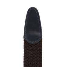 Carica l&#39;immagine nel visualizzatore di Gallery, Cintura Heritage Braid: Navy Black Cream Mix
