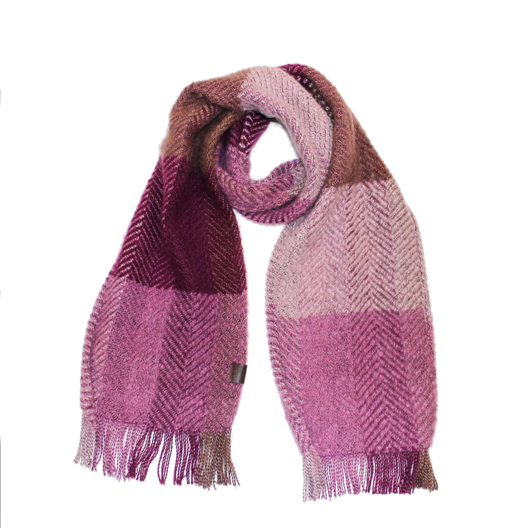 Sciarpa grande in tweed a spina di pesce: Blush Tweed