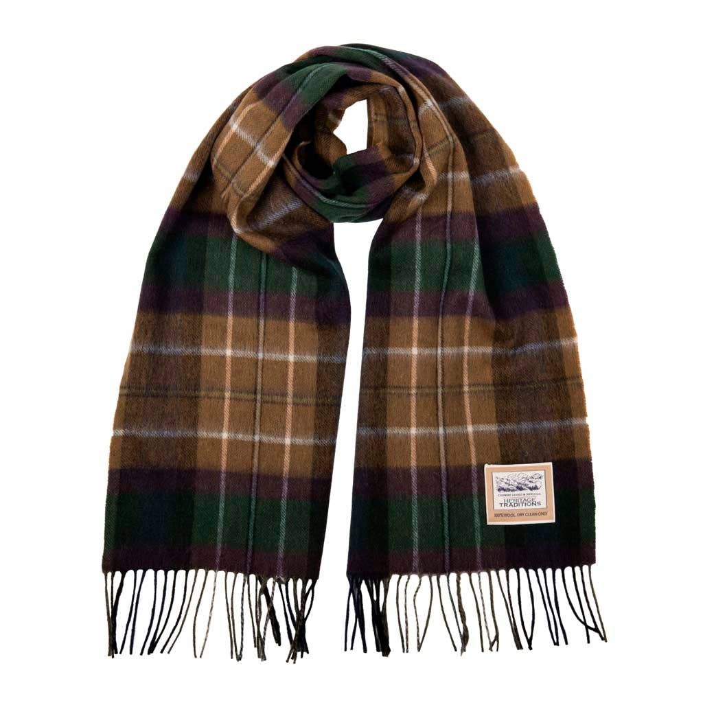 Sciarpa tartan in pura lana: Country Purple and Tan