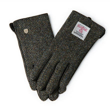 Carica l'immagine nel visualizzatore di Gallery, Guanti Harris Tweed® da uomo: Black-Grey Herringbone / L
