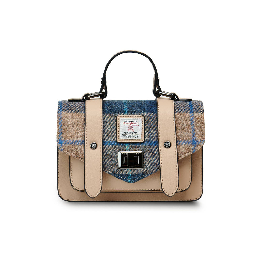 La mini borsa: Navy-Beige Tartan