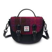 Carica l'immagine nel visualizzatore di Gallery, La borsa in Harris Tweed Mini Cobble: Fuchsia Tartan
