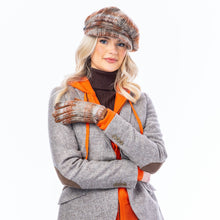 Carica l&#39;immagine nel visualizzatore di Gallery, Cappello da donna Coco Tweed Newsboy: Blue Coco Tweed
